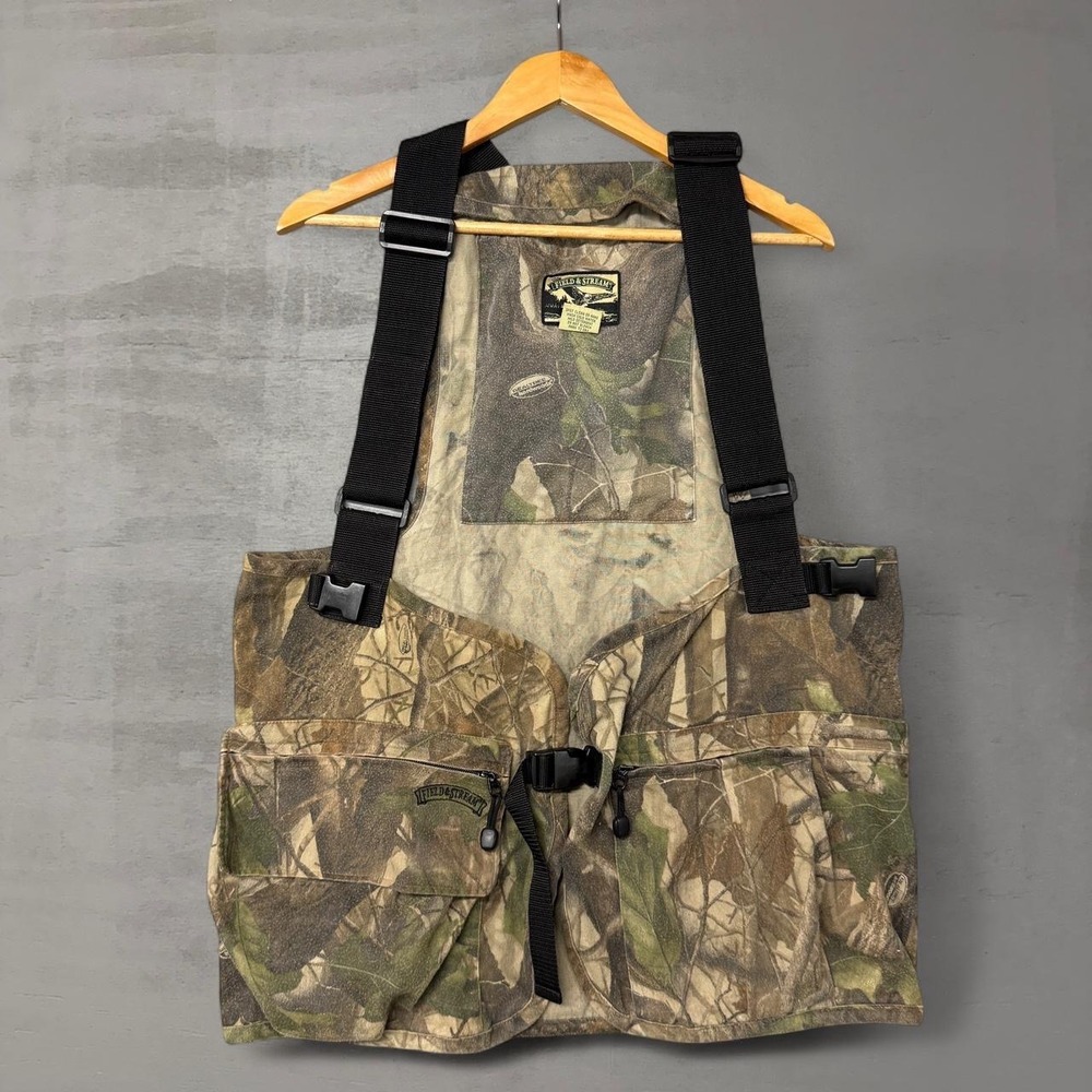 Field & Stream Hunting Vest‎ Camo Adjustable Utility Pockets XL/XXL